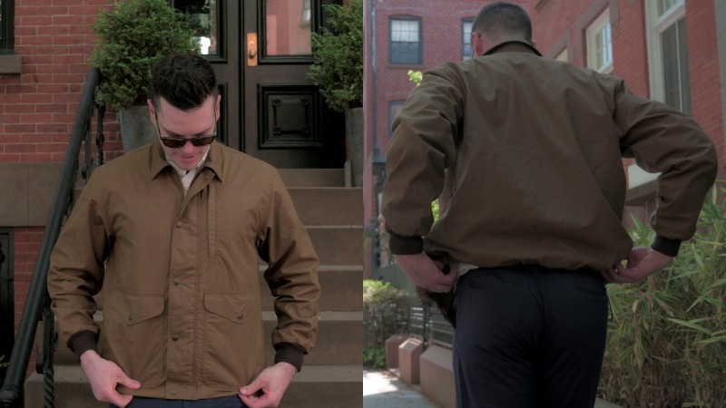 Filson Aberdeen Waxed Canvas Jacket Front and Back