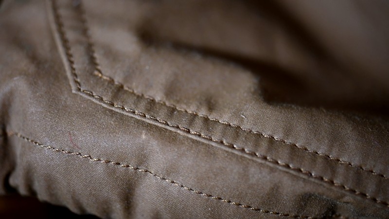 Filson Aberdeen Waxed Canvas Close Up