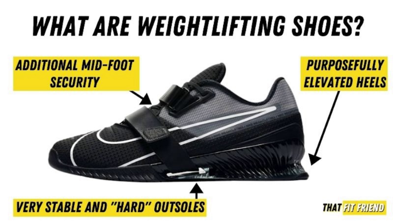 Weight Lifting Shoes with an elevated heel