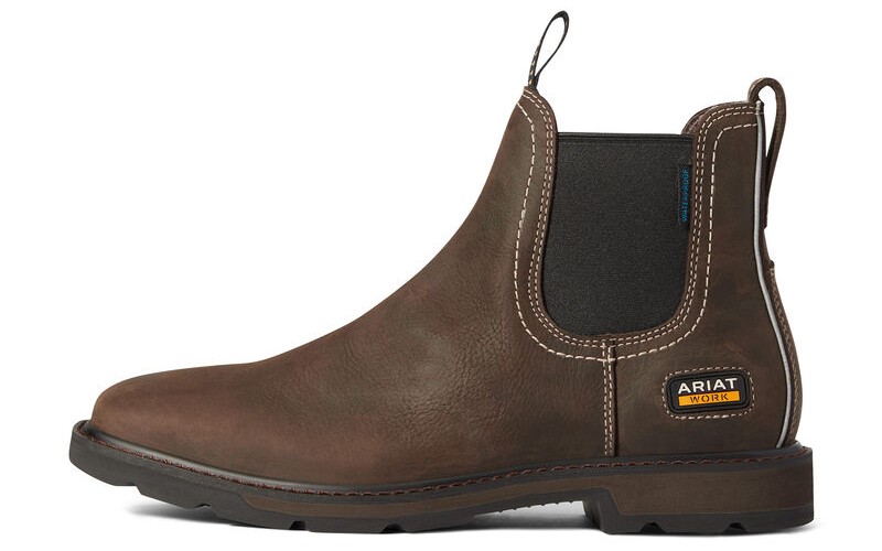 Blundstone Stout Brown Leather Chelsea Work Boots