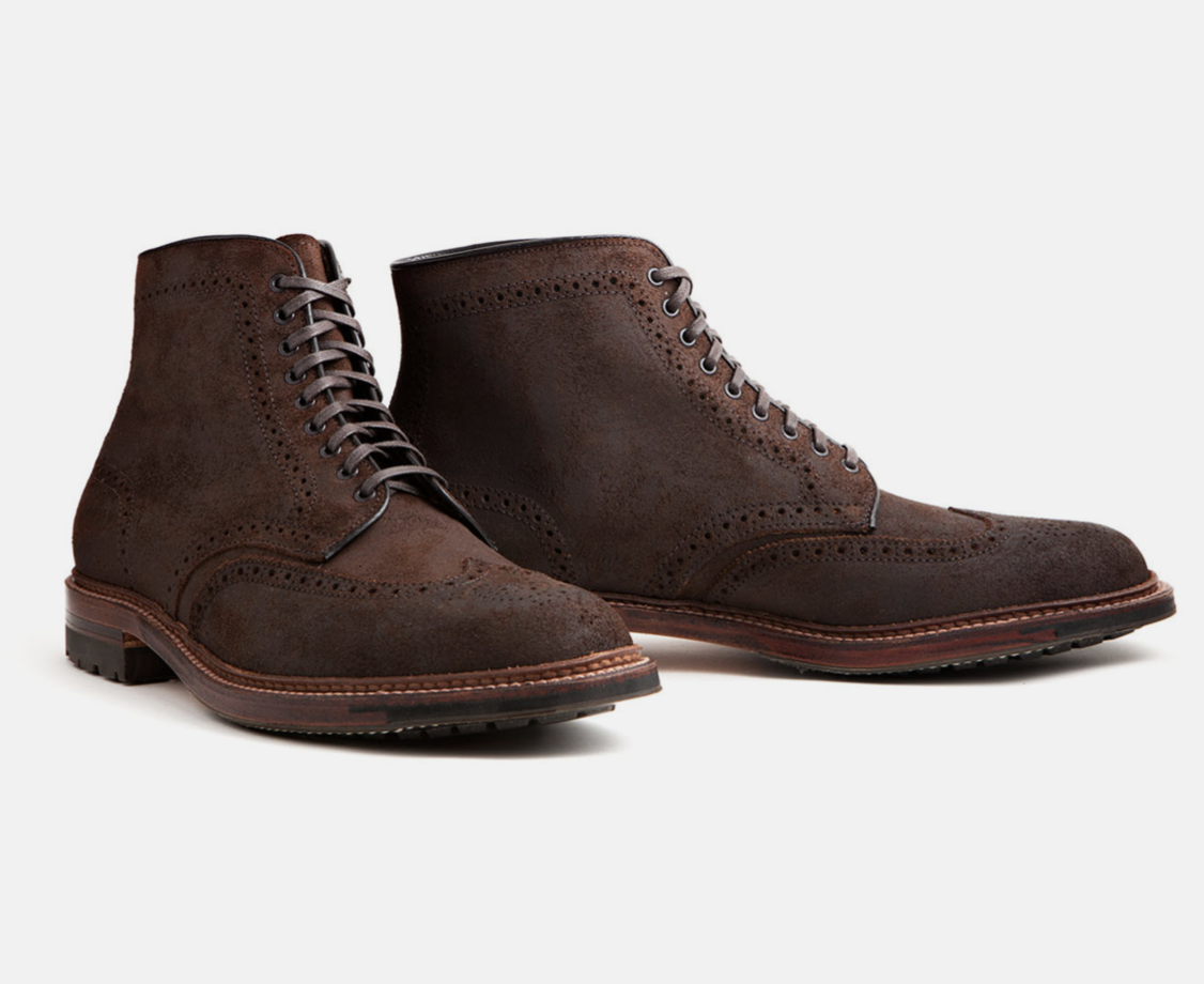 Alden Greenwich Boot in Reverse Tobacco Chamois