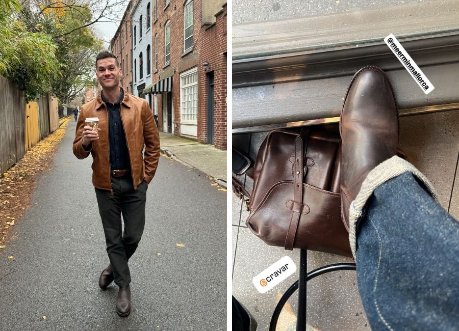 Meermin whole cut chelsea boots