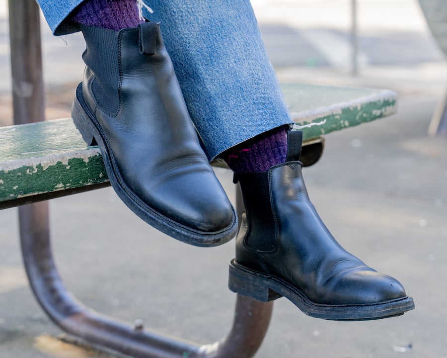 parkhurst women's chelsea boots on feet