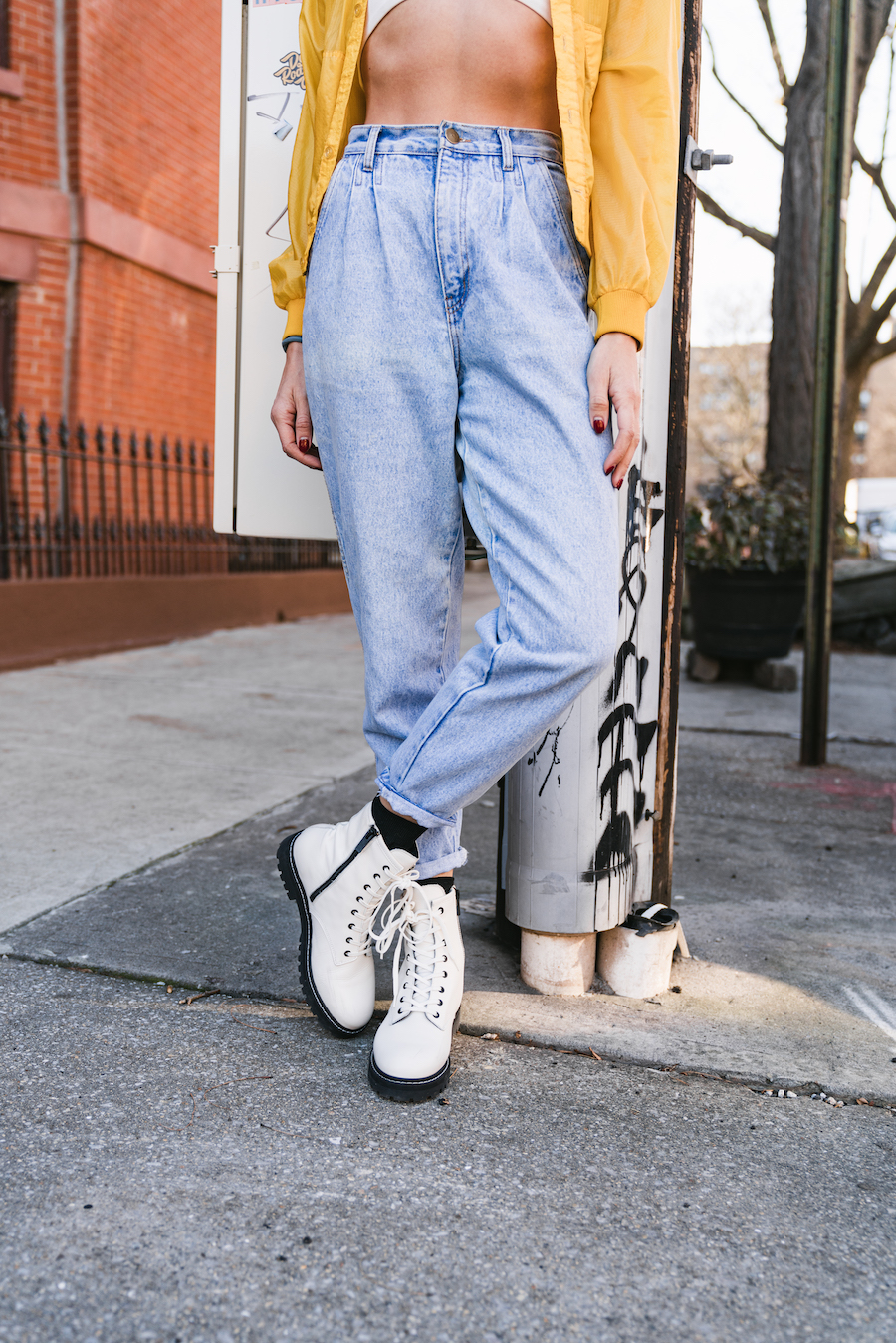 thursday combat boots with jeans