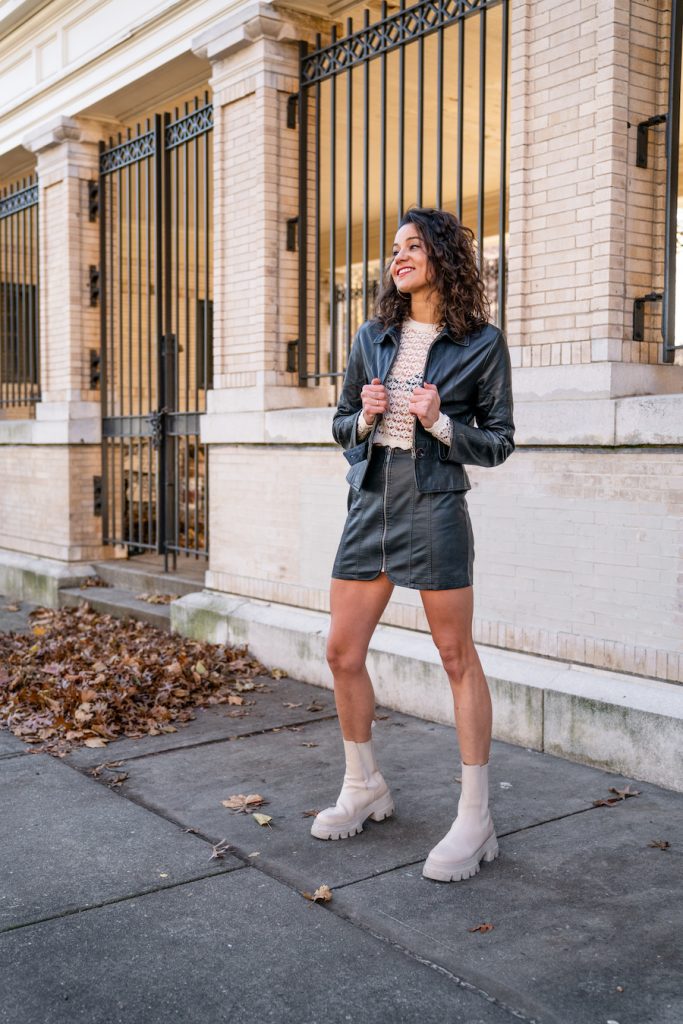 thursday reign boot leather jacket