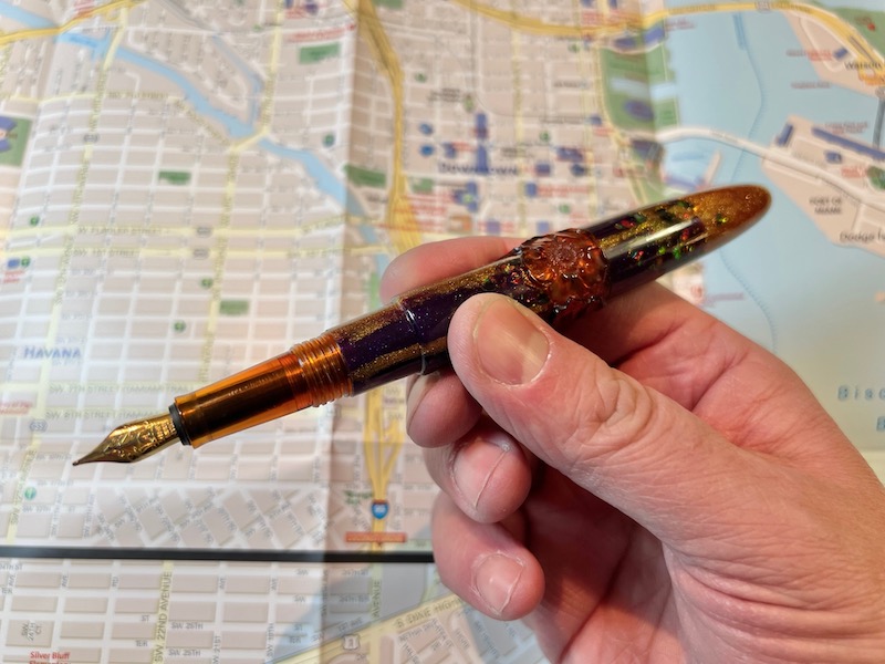 benu brown orchid pen