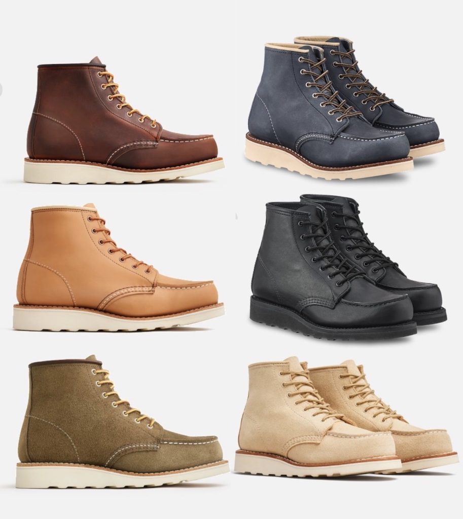 red wing women's moc toe leathers