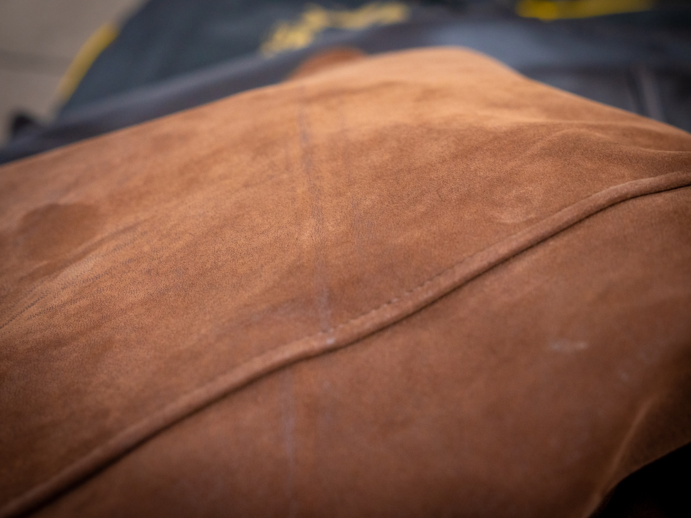 thursday racer leather jacket suede