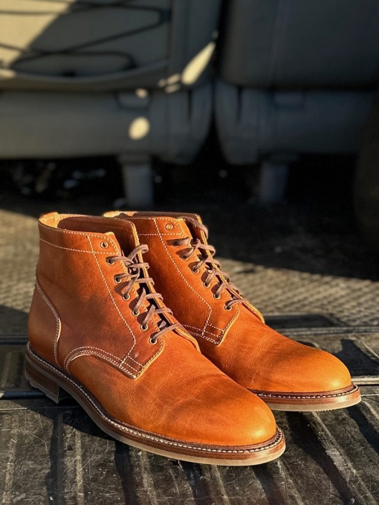 caswell bootmakers lisbon service boot caramel oiled shoulder leather