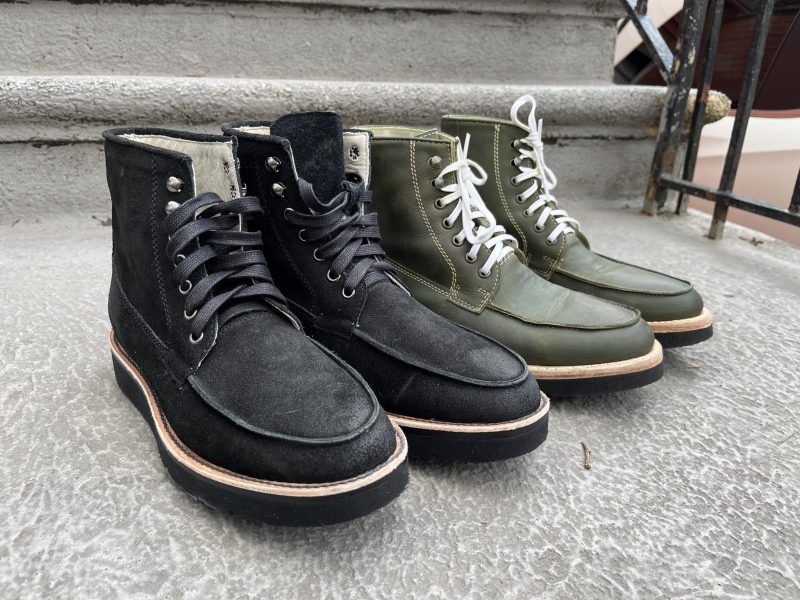Dievier boots in black and olive