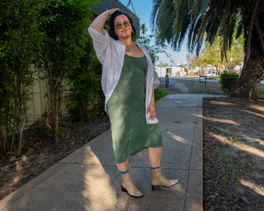 vagabond blanca boot on feet