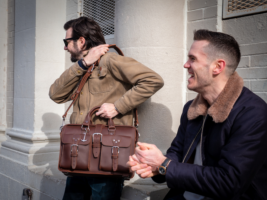 saddleback flight bag ship john jacket