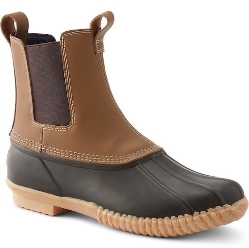 Land's End Flannel-Lined Chelsea Duck Boots