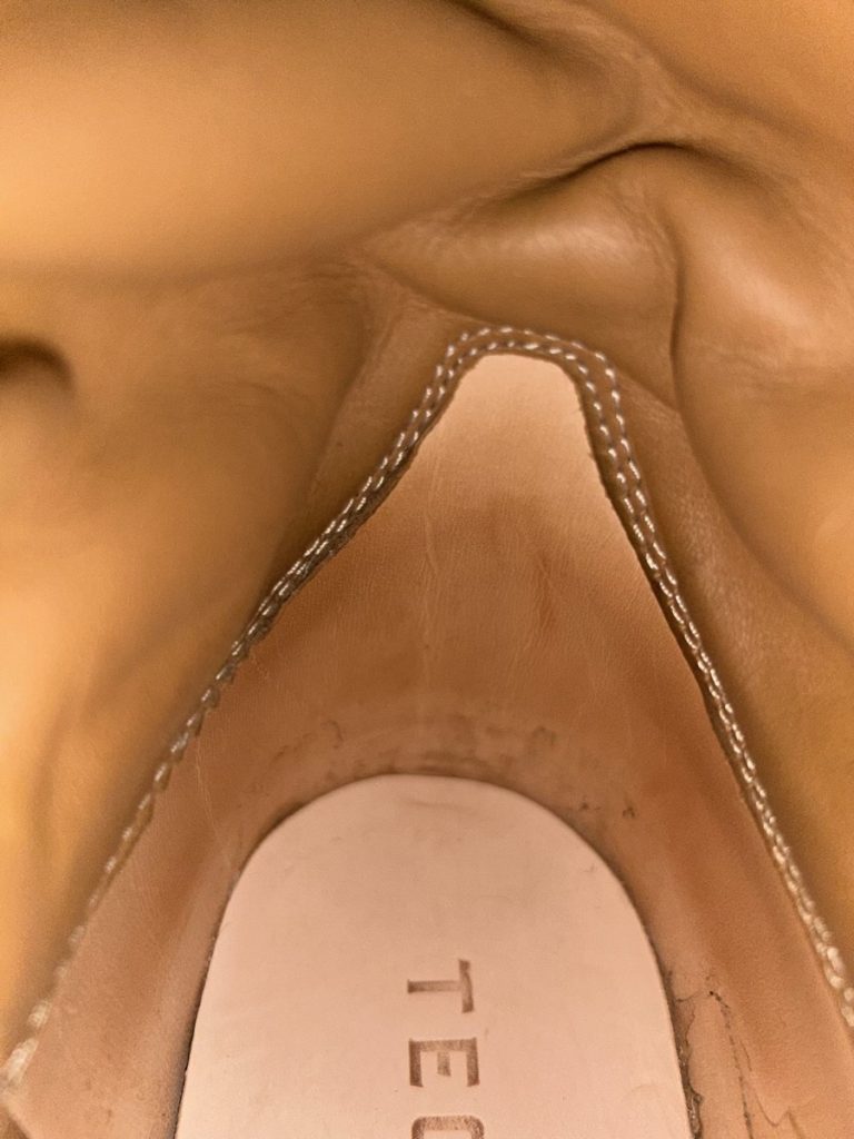 tecovas boots Heel rubs on stitches over heel counter