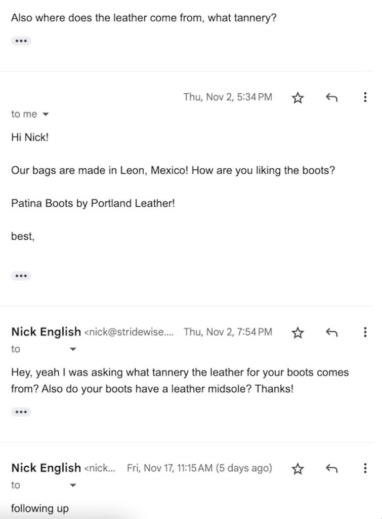 where is portland leather from