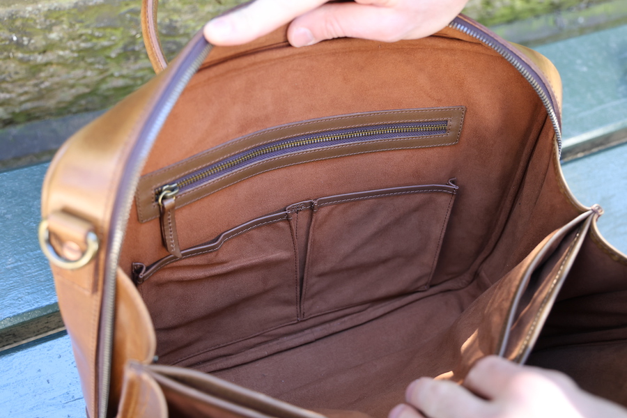 satchel page counselor suede lining