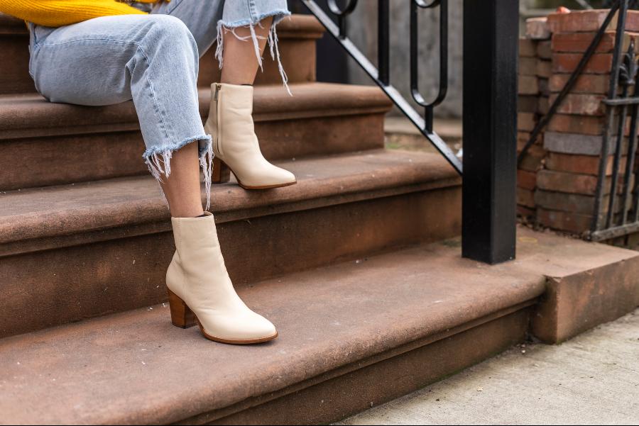 Thursday Highline Boot Profile with light blue denim