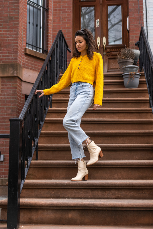cream thursday highline brown stone yellow top