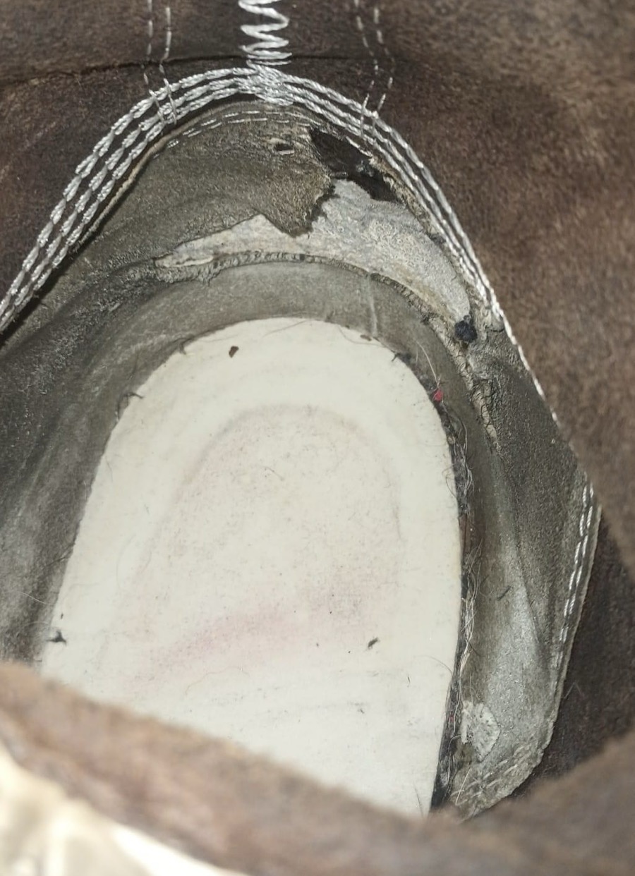 failed internal heel counter