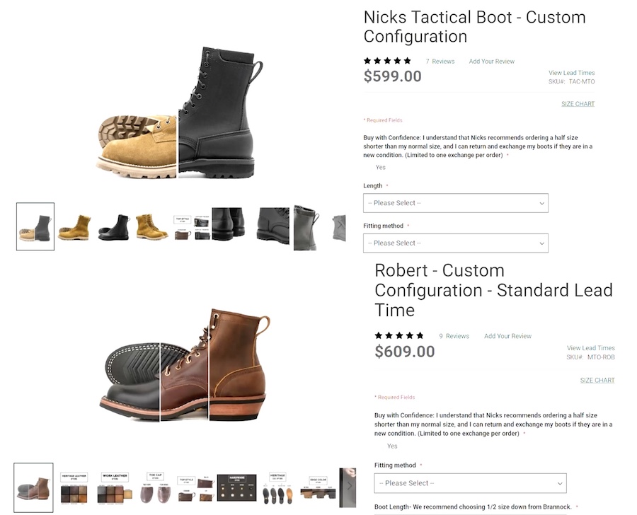 nicks custom boots