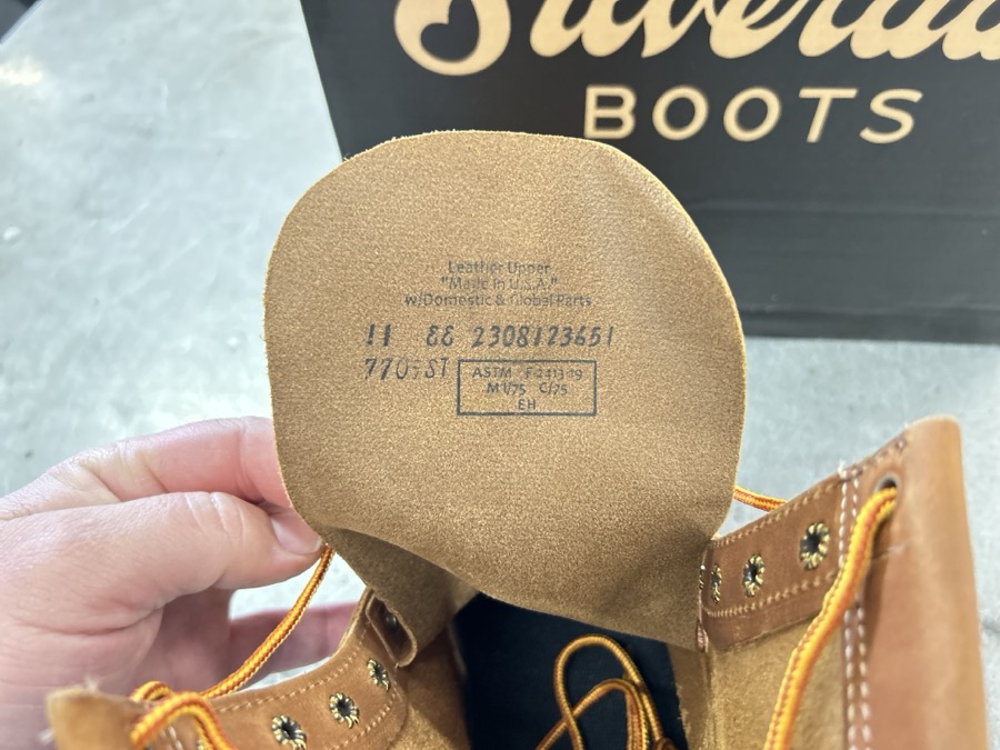 silverado work boots tongue