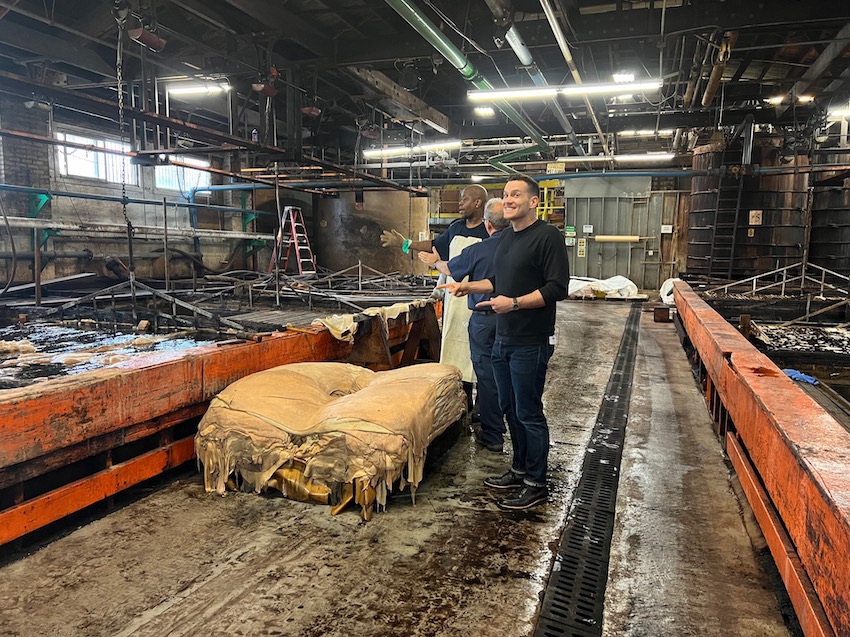 nick at horween leather tannery again