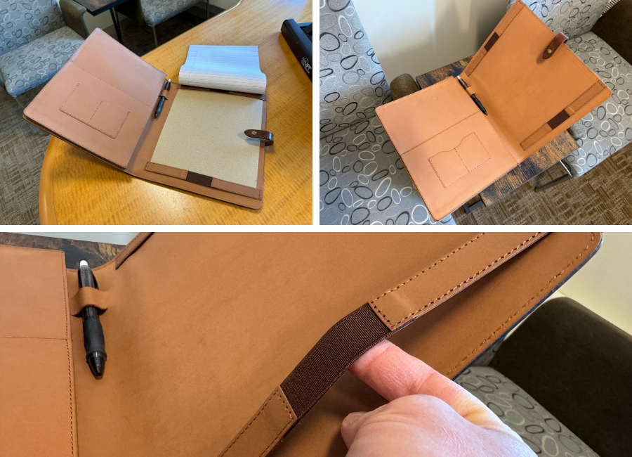 Satchel & Page Padfolio pockets and laptop sleeve
