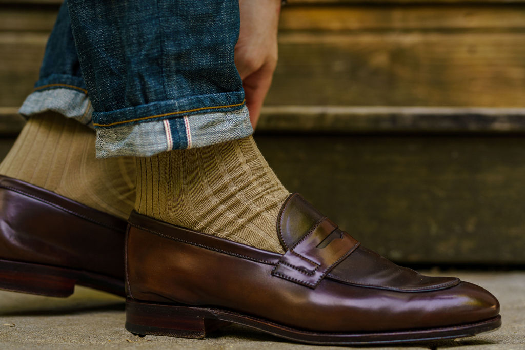 Loafers with socks. Credit: Shellvedge Media
