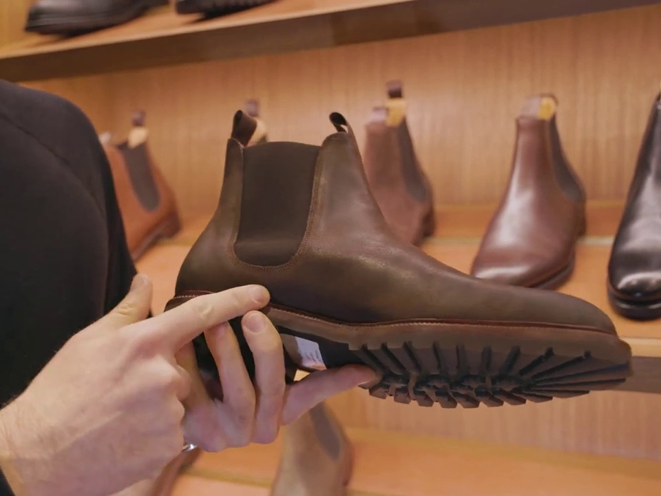 Meermin's rugged whole cut Chelsea boot in CF Steads waxy commander leather