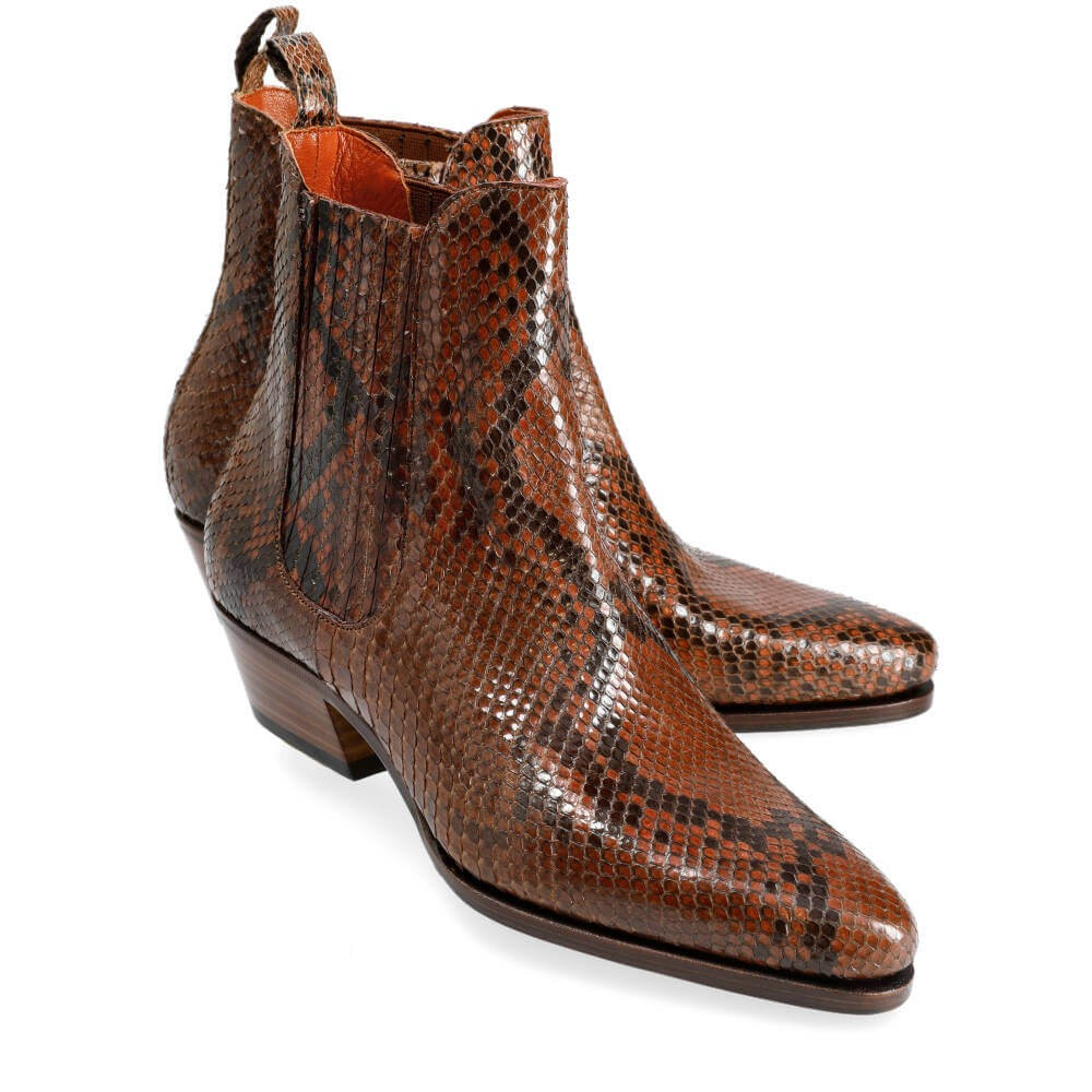Carmina chelsea boots in Hotsauce Python