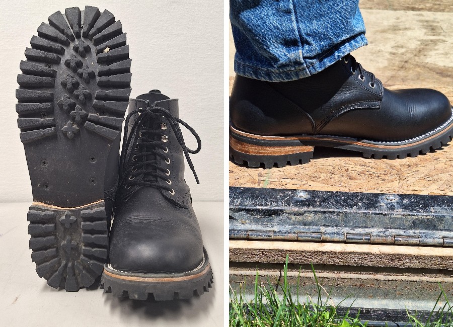 The very luggy sole on the Cordobes service boot
