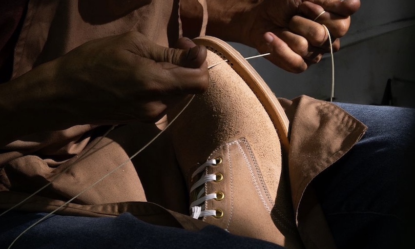 boots being hand welted