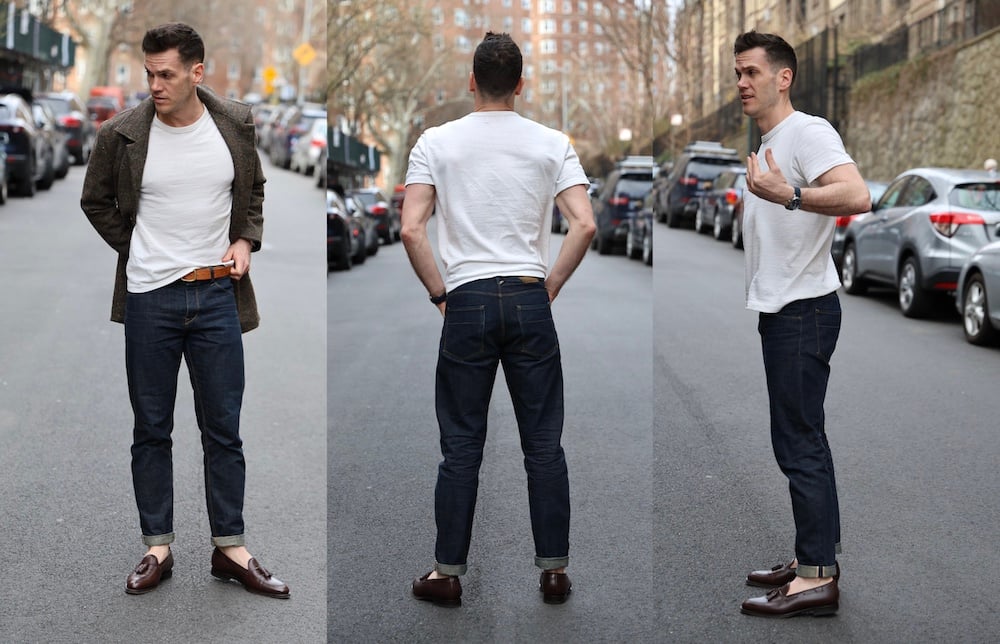 a relax tapered pair of jeans