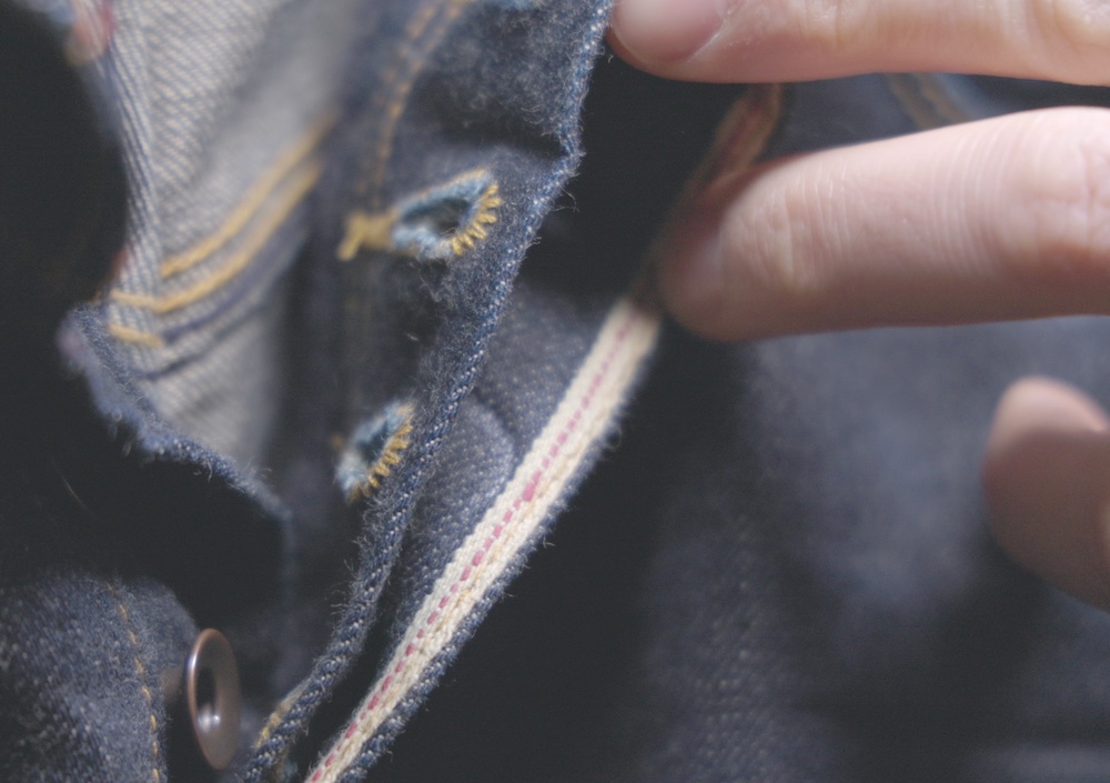 vintage button fly on raleigh jeans