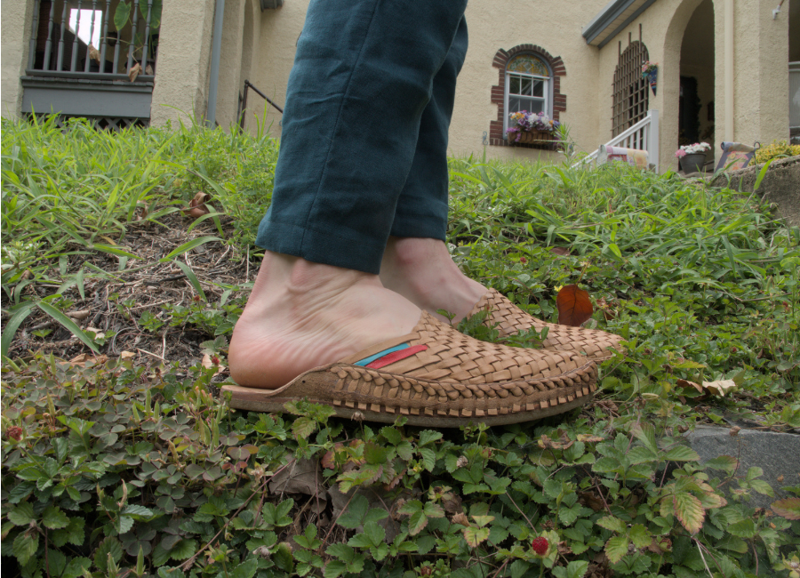 Mohinder hand woven leather slip ons