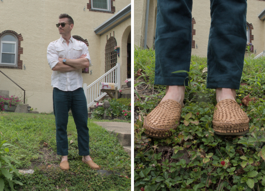 Mohinder woven city slipper from the front