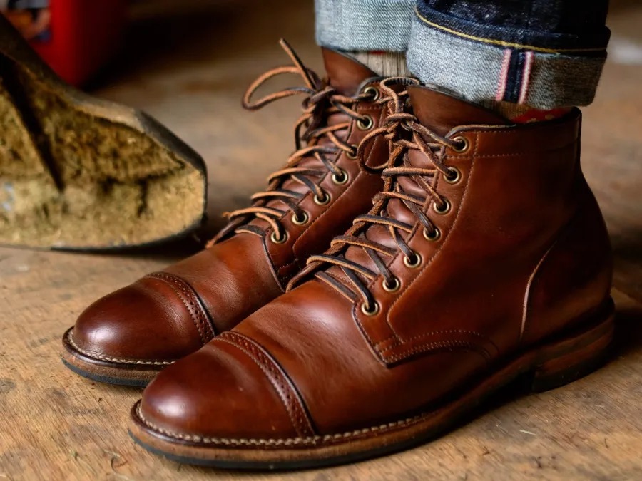Viberg Service Boots in natural Chromexcel taken by Ticho Blanco