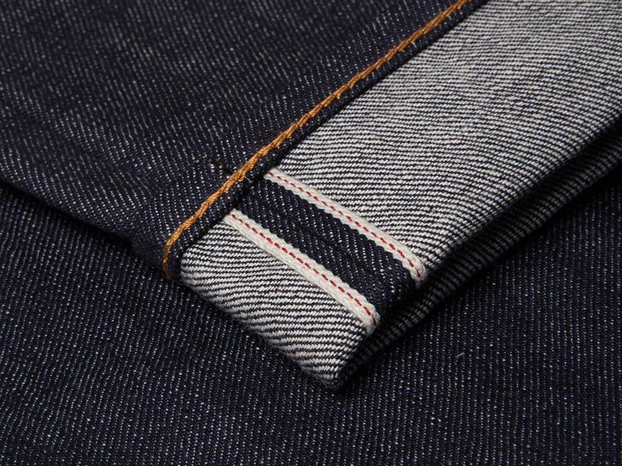 tapered 15.5 oz kojima selvedge close up