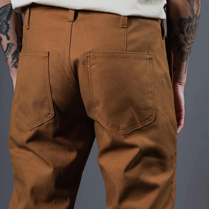 Bp 06 scout pants 9 oz brown selvedge duck canvas