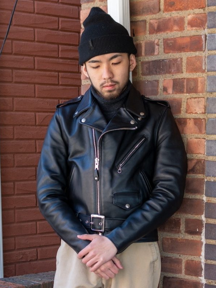Casual leather jacket