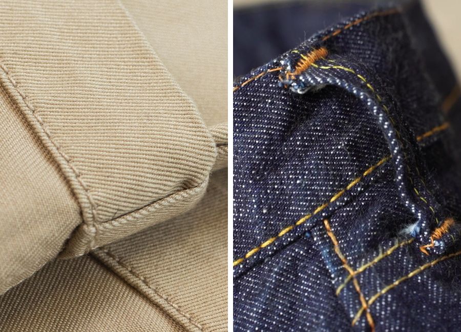 Chinos vs jeans fabric