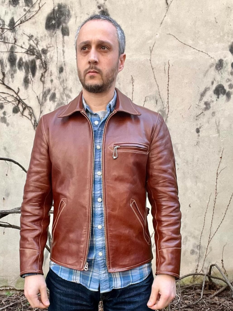 Custom himmel bros leather jacket open