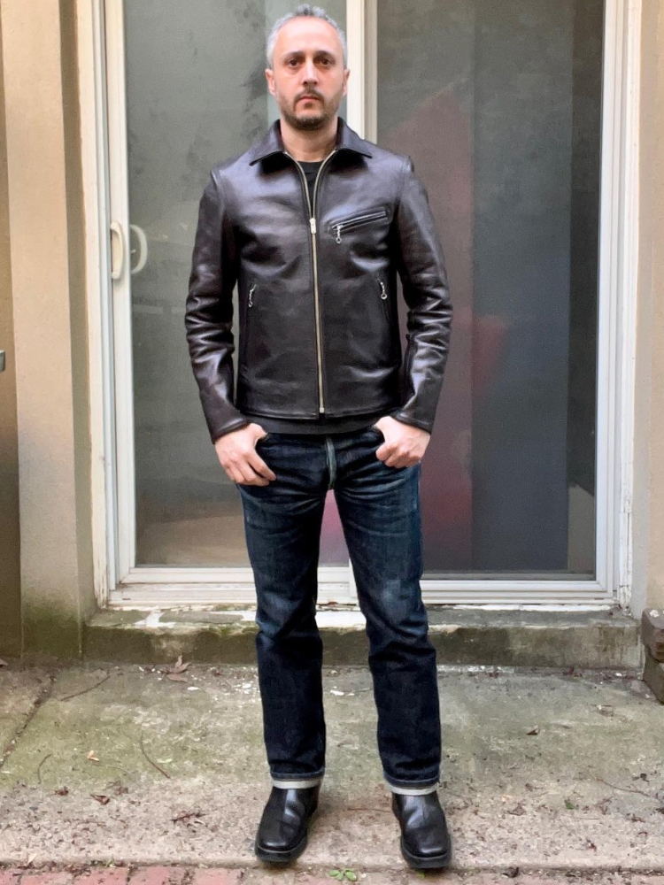 Fine creek shinki leather jacket full body