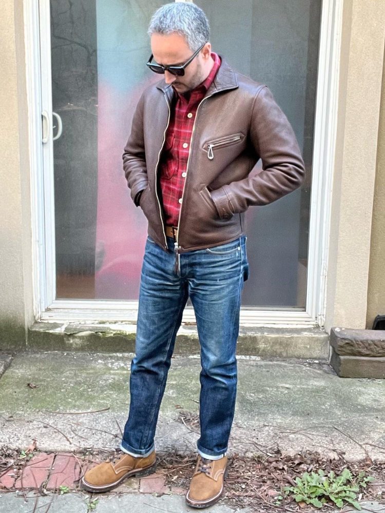 Freewheelers bodie leather jacket open
