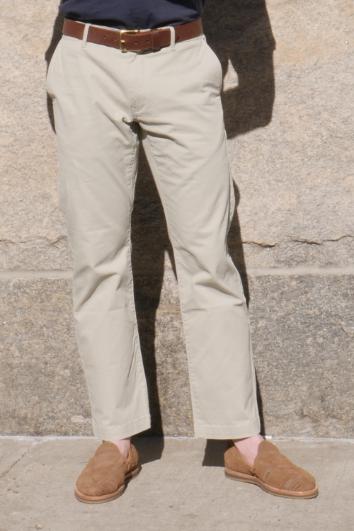 Smart casual chinos close up