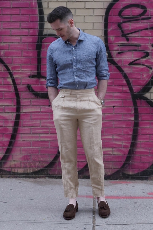 Smart casual linen shirt