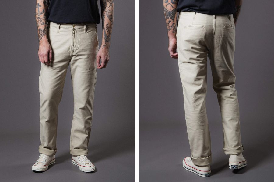 Benzak chinos front back