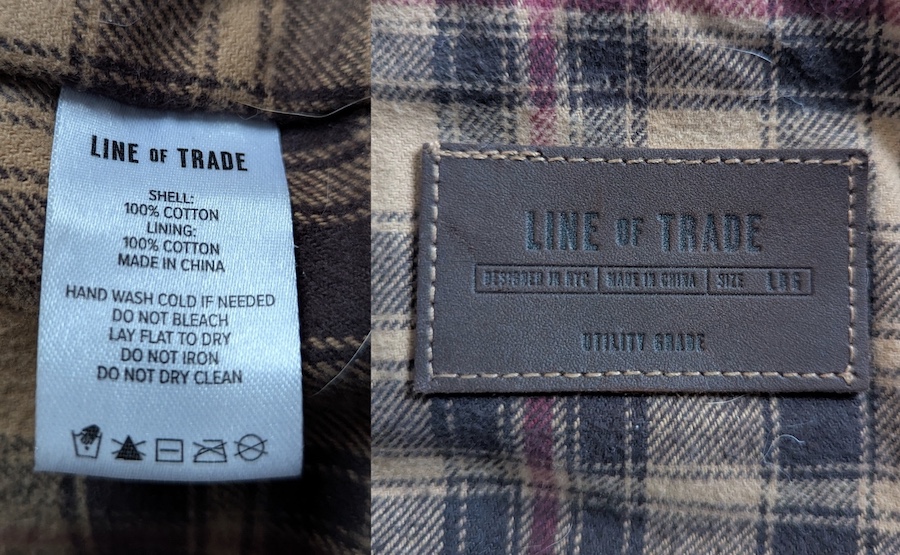 Bespoke post line of trade where is jacket made label