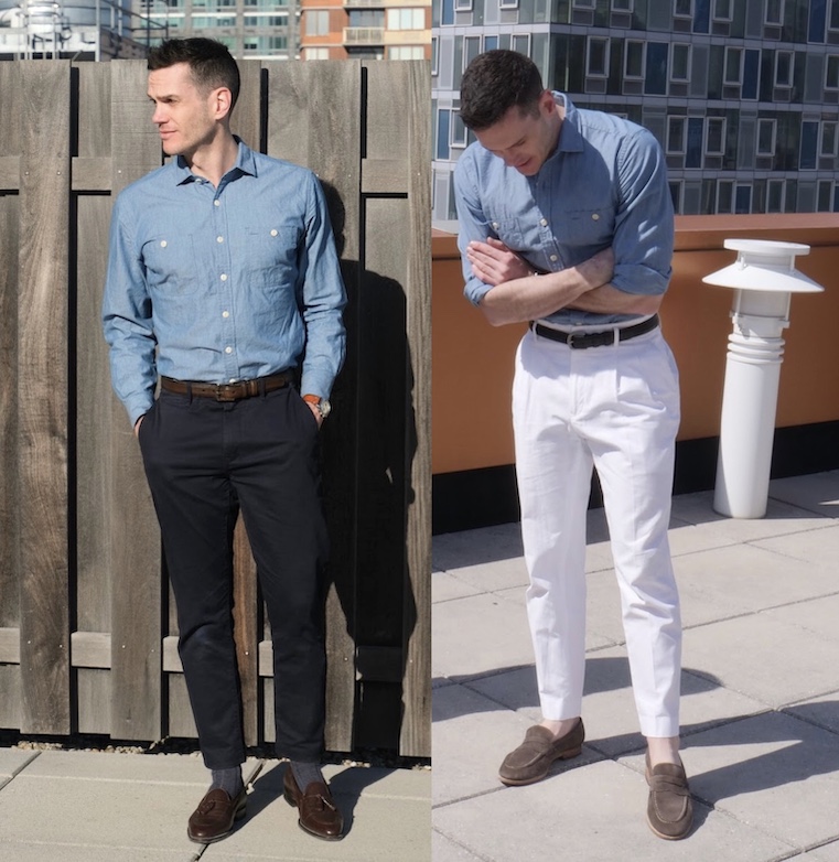 Business casual chambray