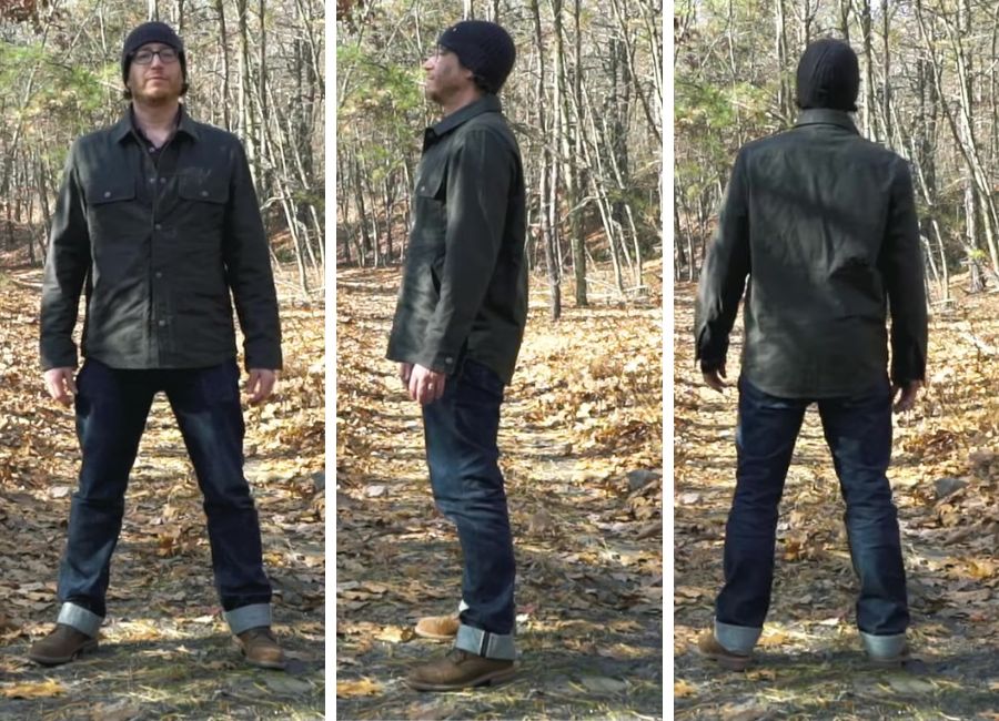 Flint and tinder bighorn waxed shirt jacket fit